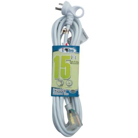 CONNTEK 24161-180 15 ft. I-Plug Indoor Extension Cord White 3383767